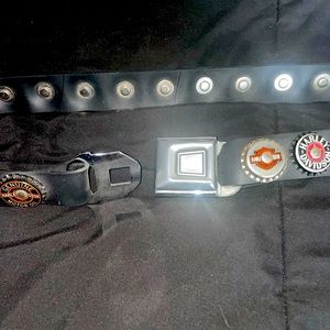 Harley Davison bottle cap buckle belt